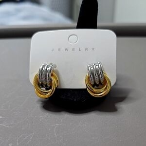 Elegant Silver and Gold Earrings